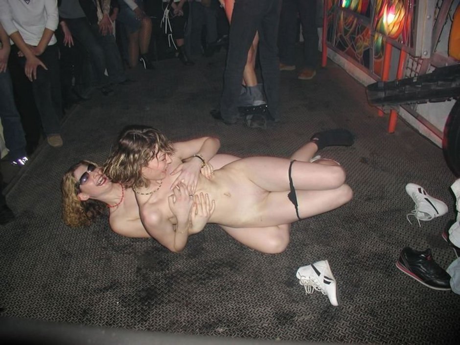 Beautiful drunken naked women