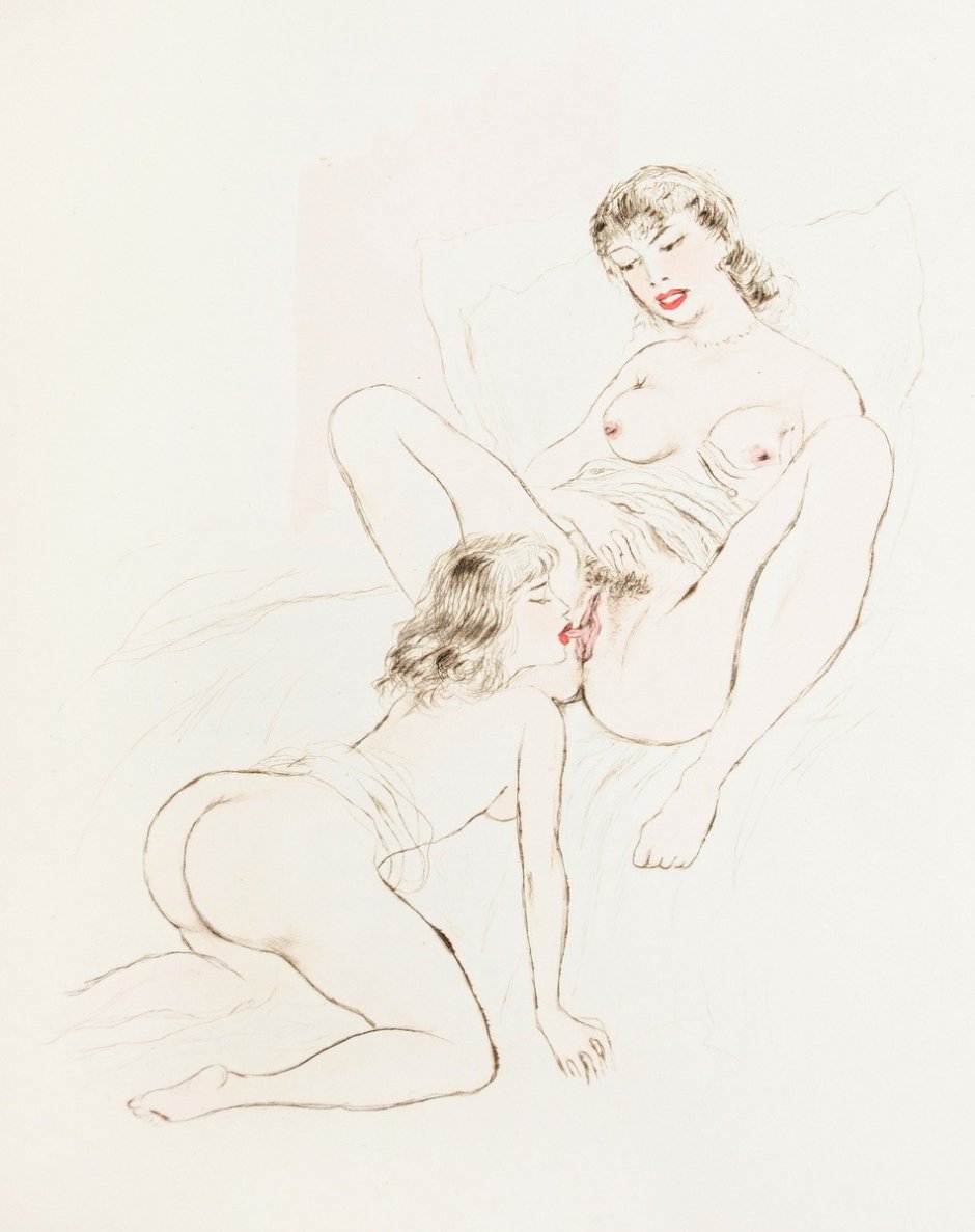 Erotic drawings of lesbian retro