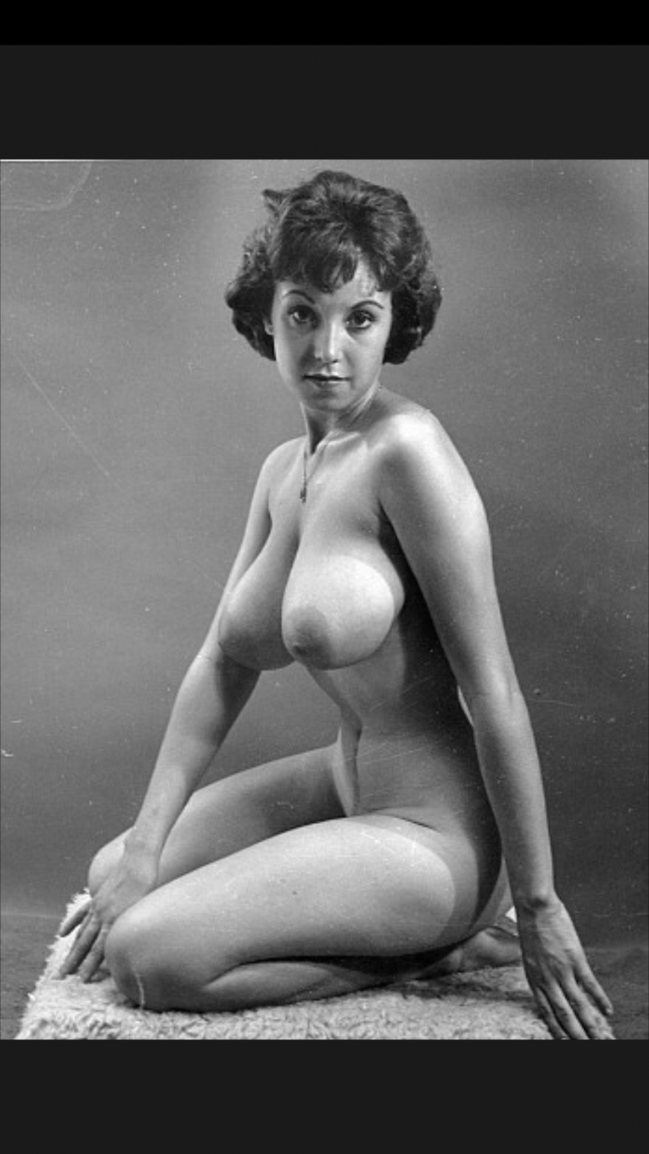 1950s 8x10 Nude Photo Busty Big Boobs