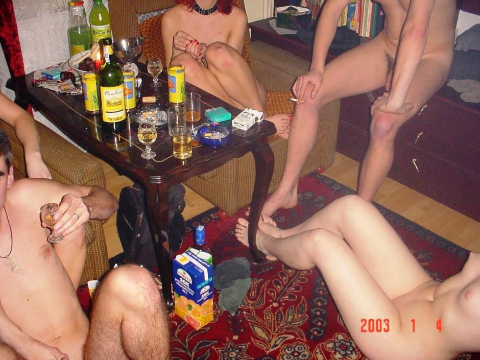 Drunk party of Russian swingers