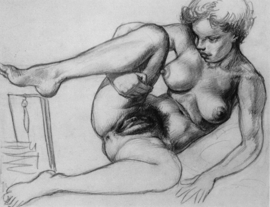 Pornographic drawings with a pencil