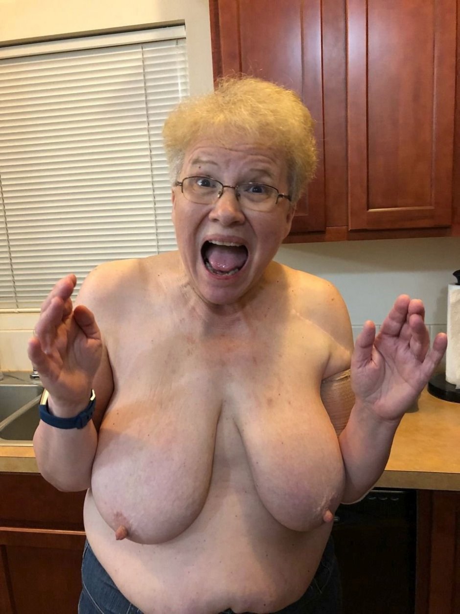 Beautiful boobs old women