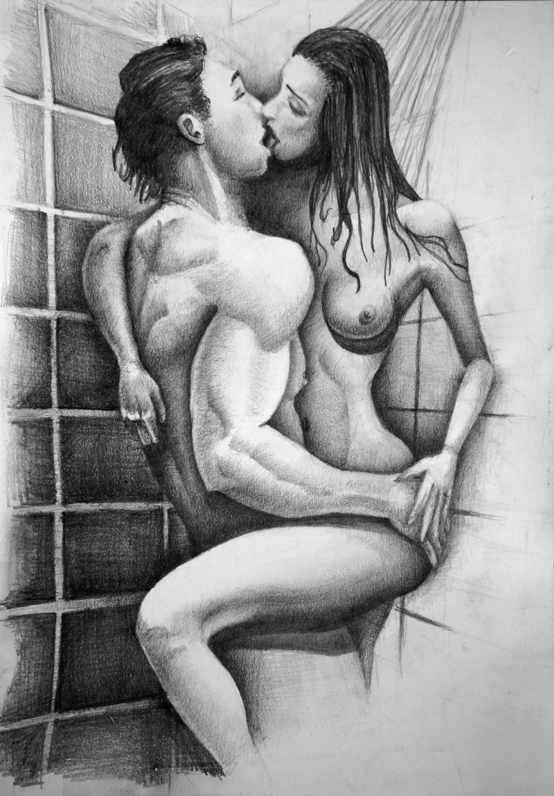 Drawings with a pencil pornography