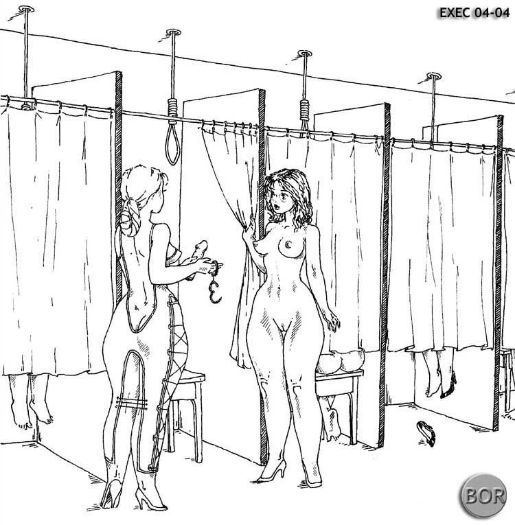 Hanged naked women