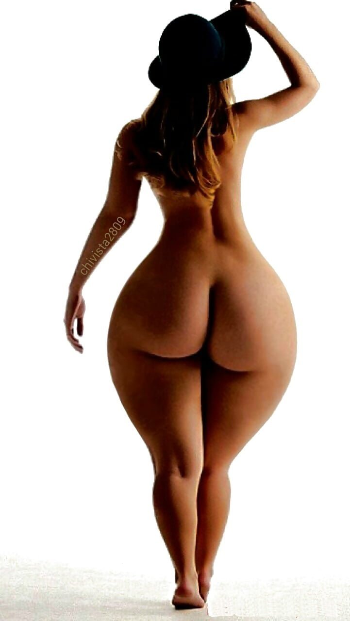 Naked wide female hips
