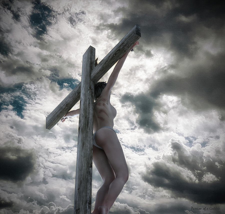 Crucified Girl- Tretches on Her Cross Katrina