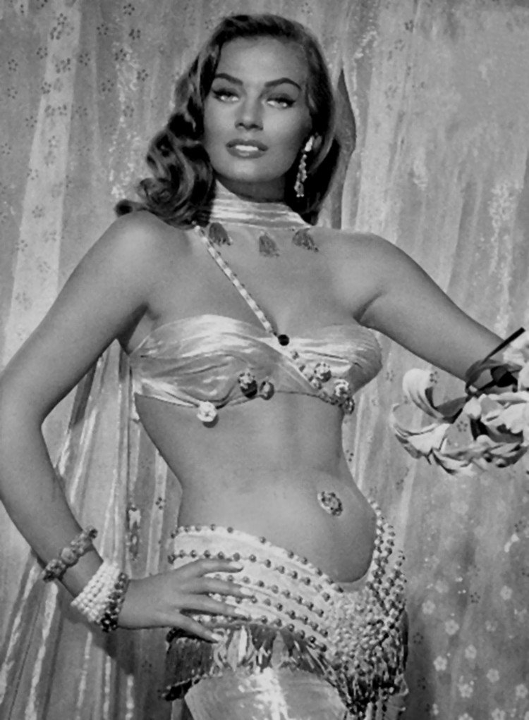 Anita Ekberg in a swimsuit