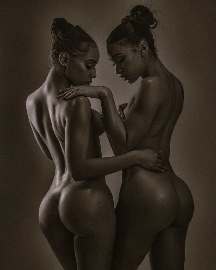 Pair dark -skinned wife nude