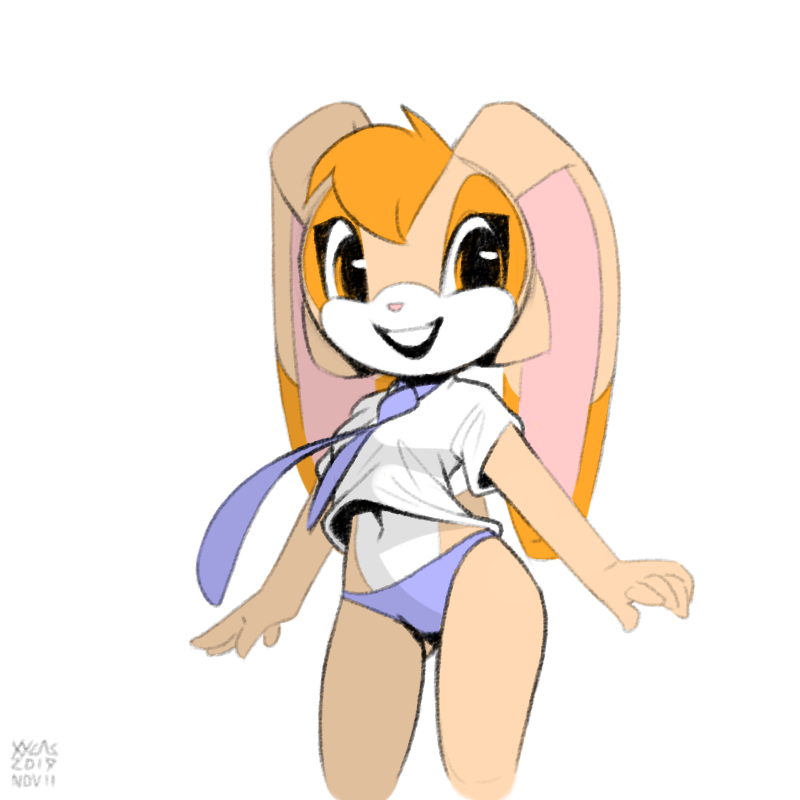Sonic Cream The Rabbit in Panties