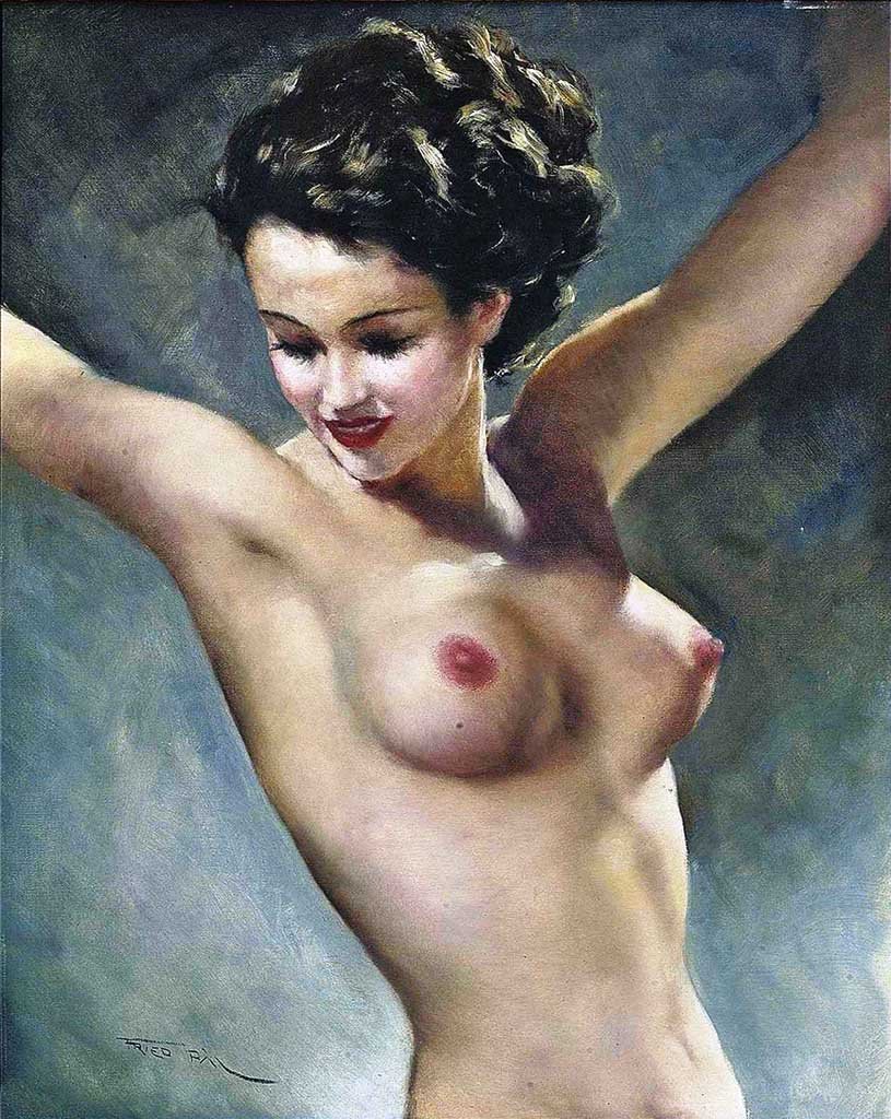 The artist's paintings Fried Erotica fell