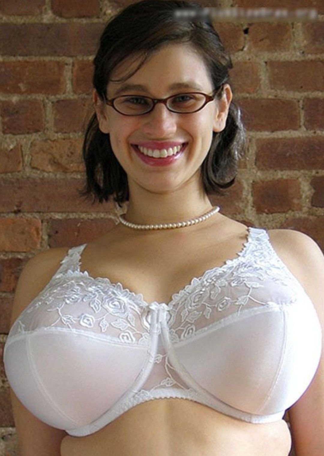 Big tits in lace bra
