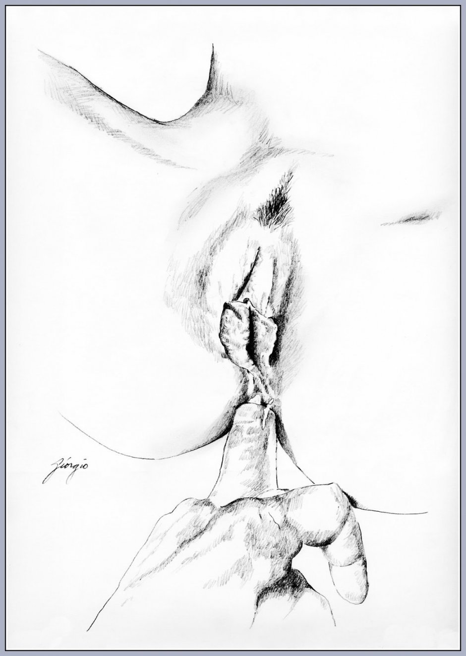 Erotic drawings with a pencil
