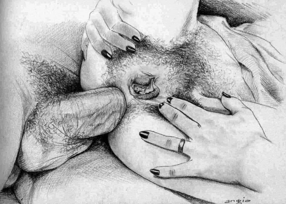 Drawn naked female ass