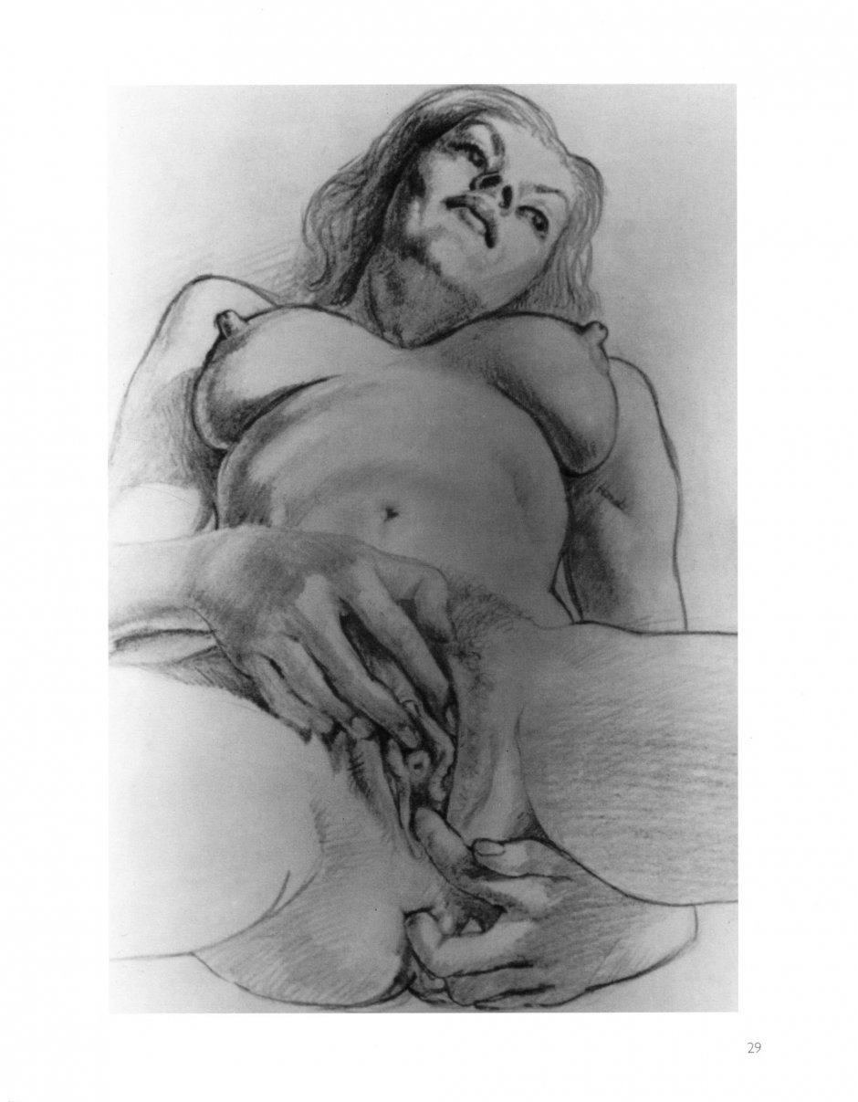 Pornographic drawings with a pencil