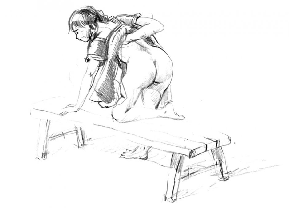 Spanking naked guys drawings
