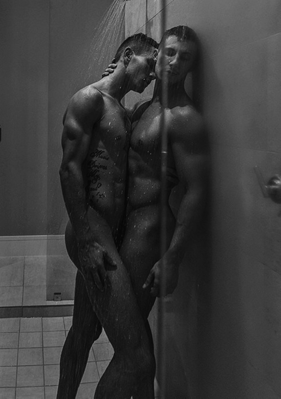 Naked sports man and woman