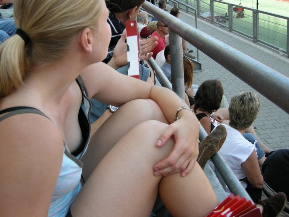 The girl accidentally lit up