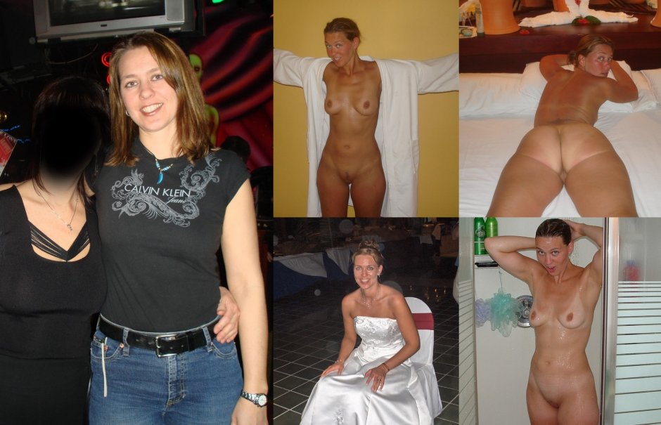 Wife in clothes and without clothes