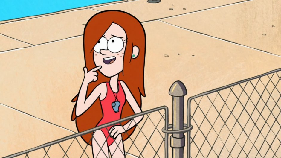 Gravity Falls Wendy in the pool