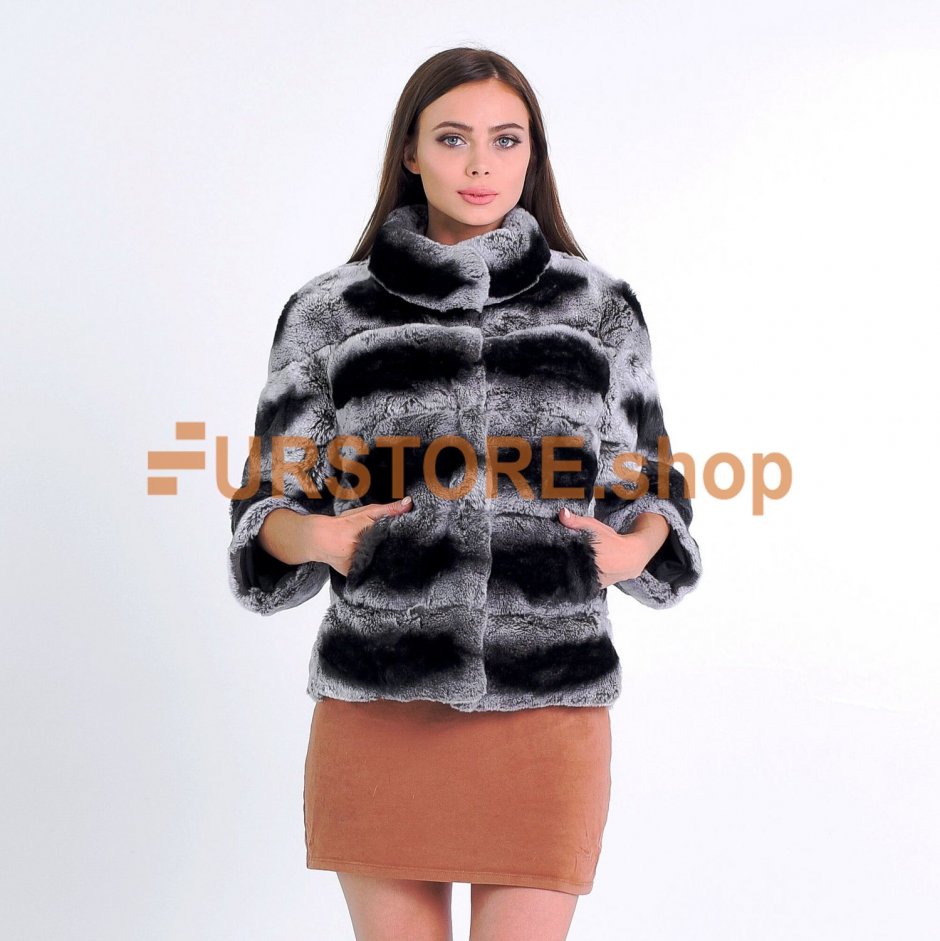 The red sheepskin coat is female