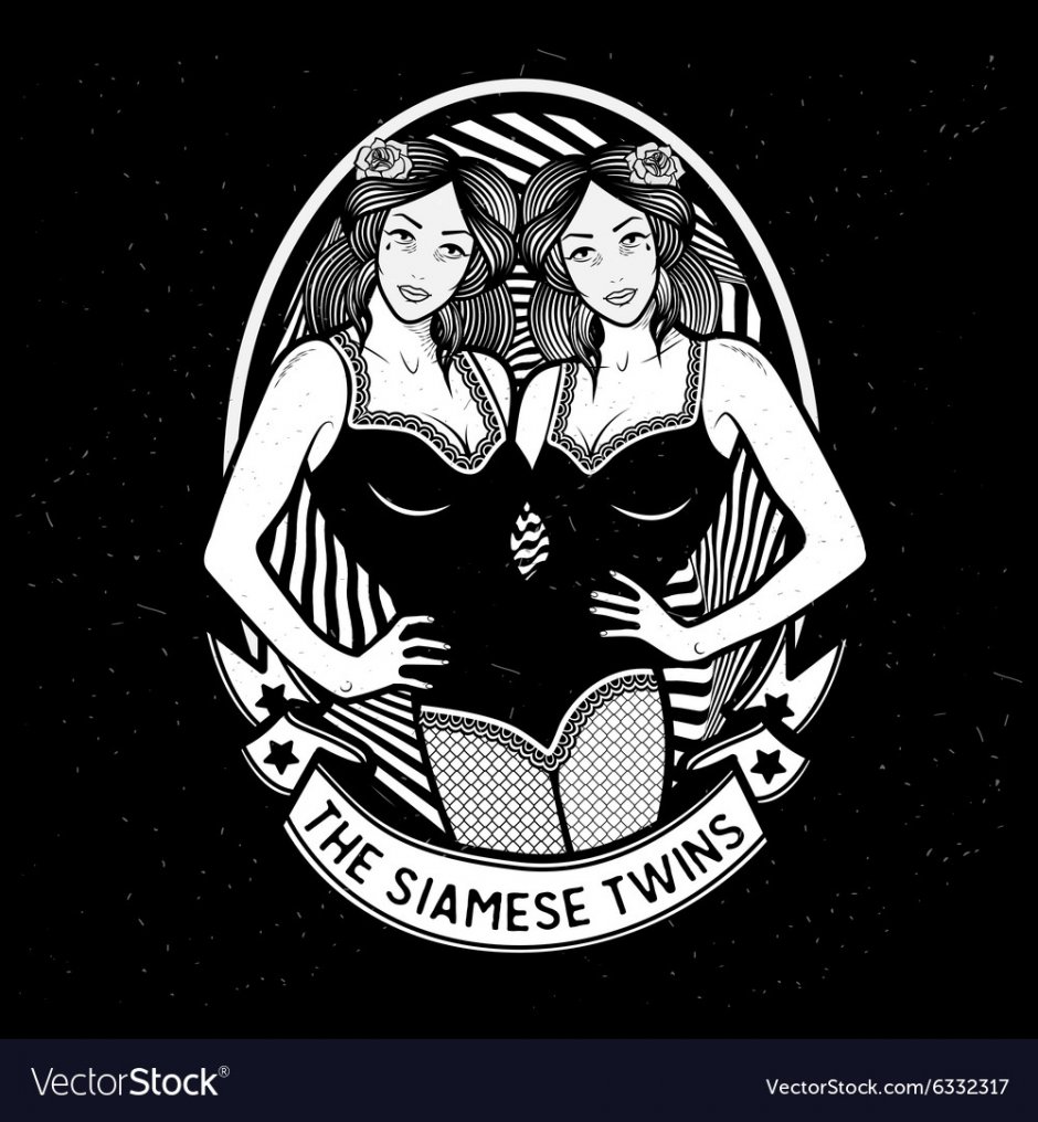 Siamese twins tattoo