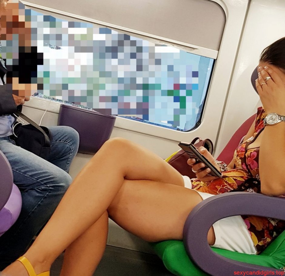 Girls Crossed Legs in transport