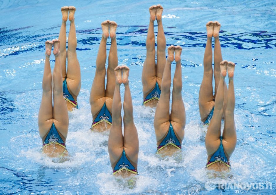 Synchronous swimming of the figure