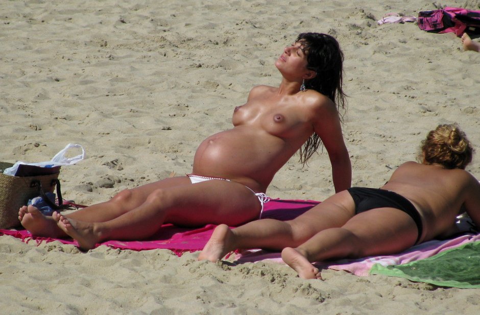 Big boobs and pussy on the beach