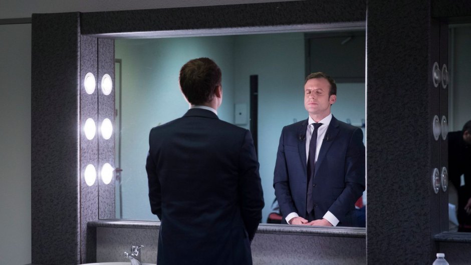 Macron on the cover of the magazine