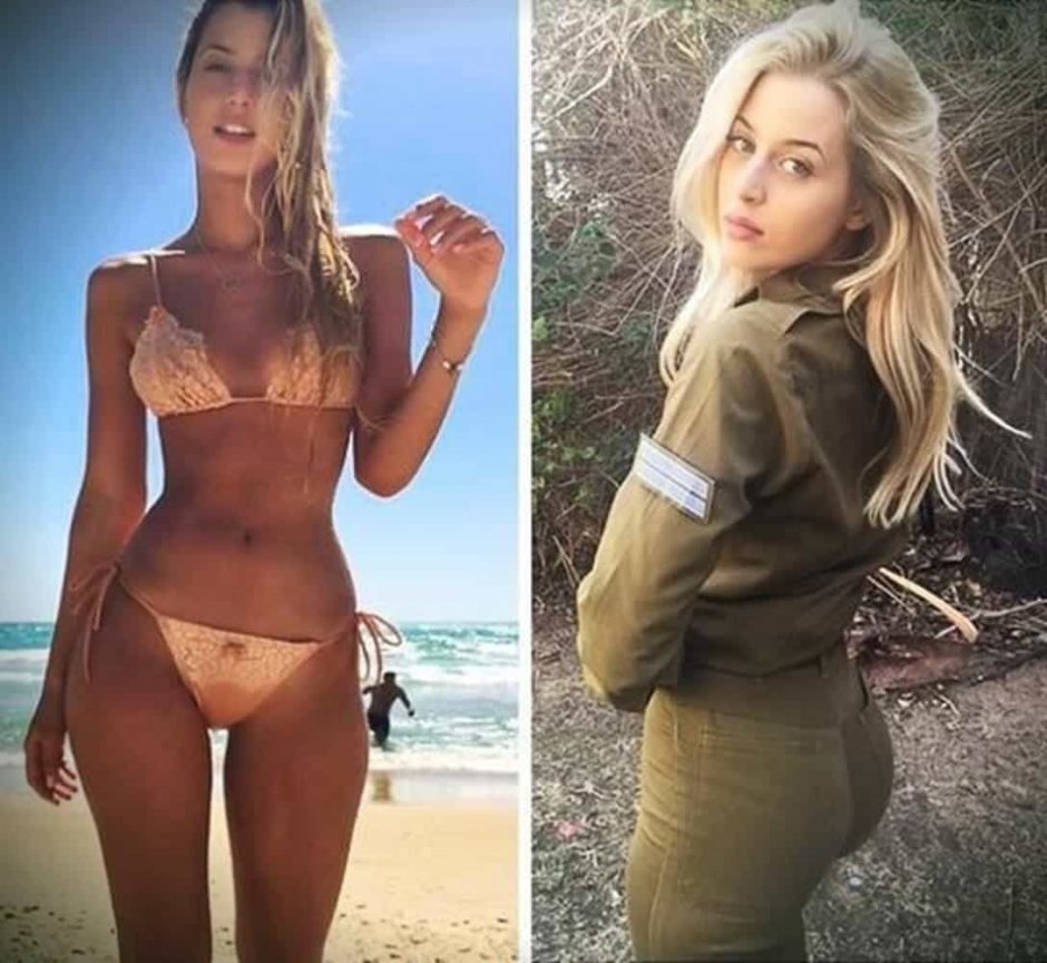 Israeli soldiers in swimsuits