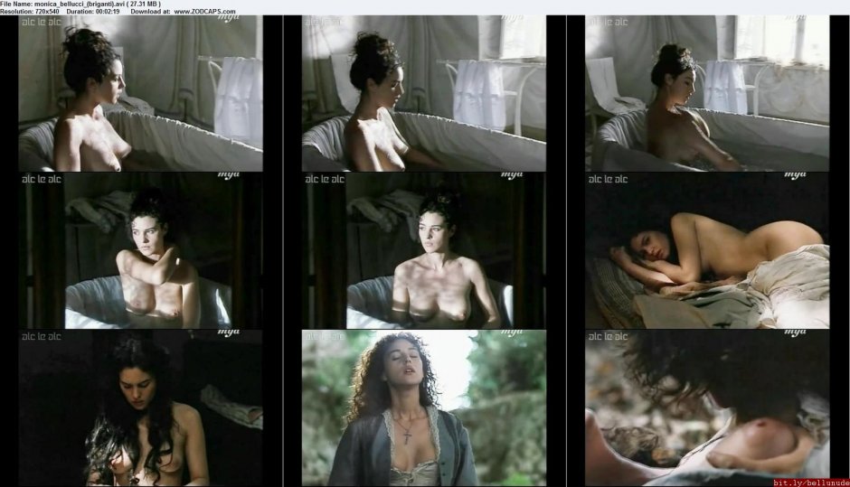 Naked Monica Bellucci in Malena's film