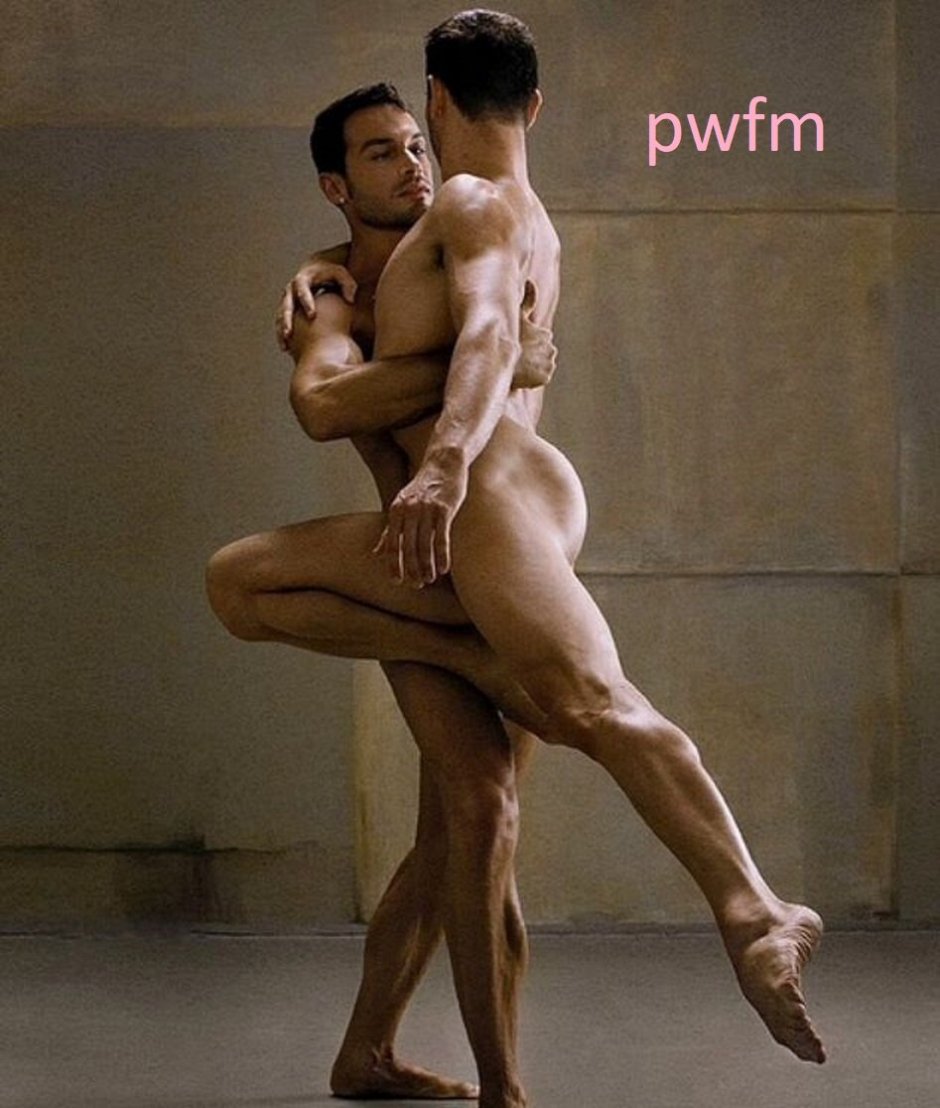 The dancers are naked men