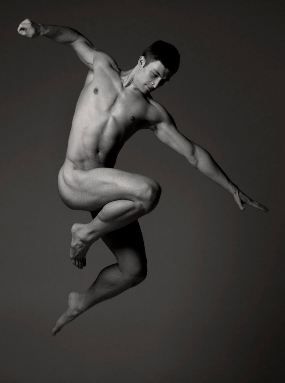 Beautiful naked man with a member