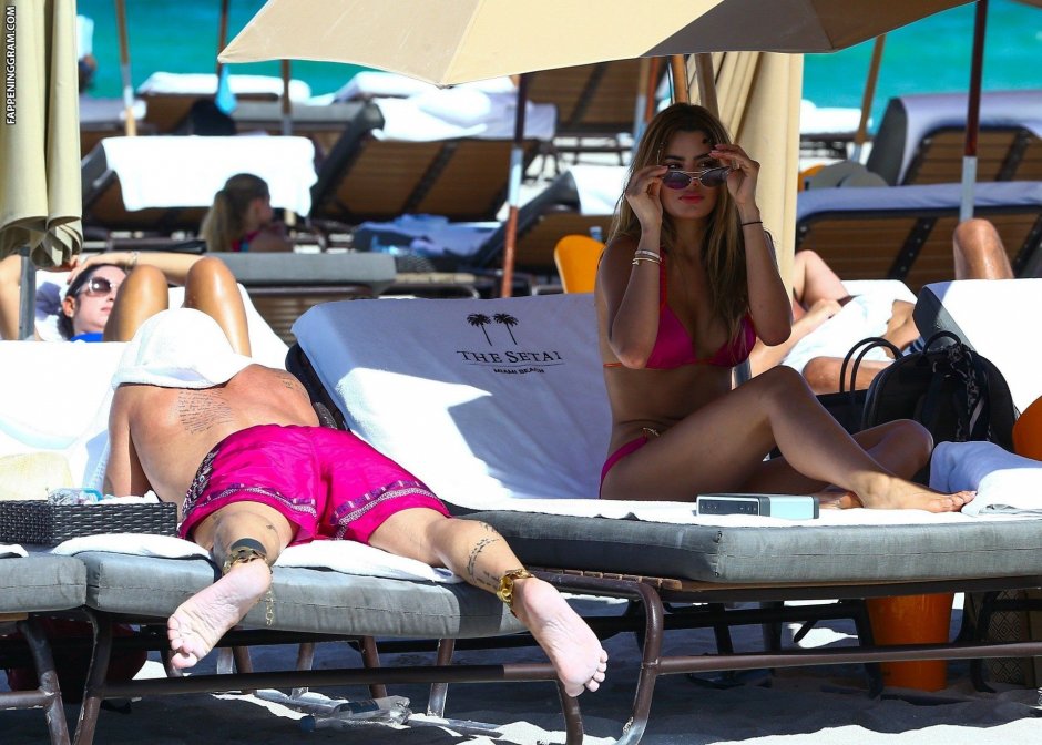 Ariadne Navel in a swimsuit