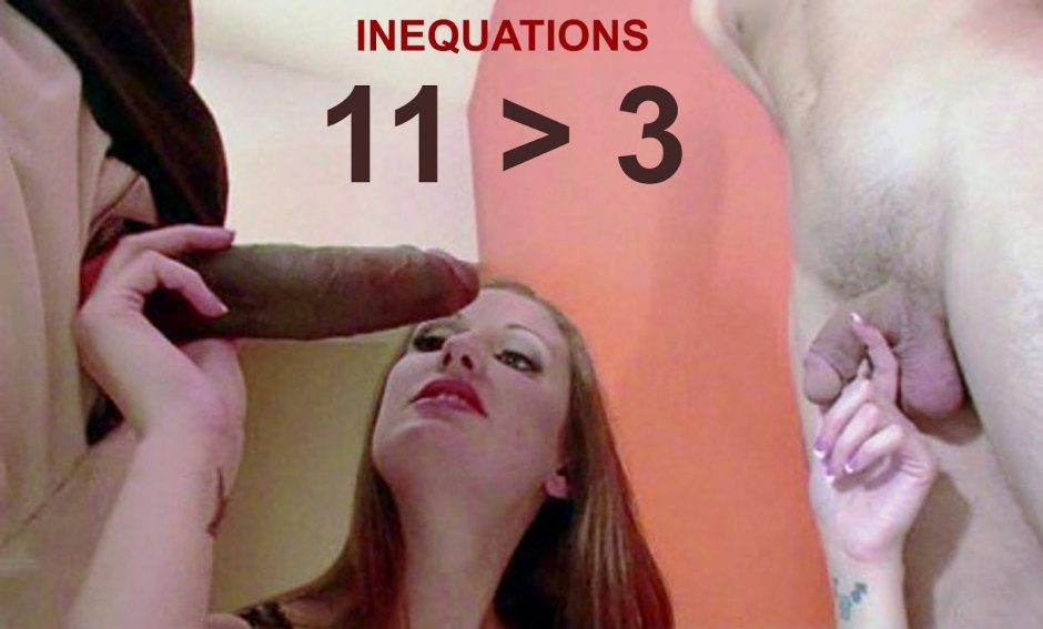 The girl compares the members of the XXX