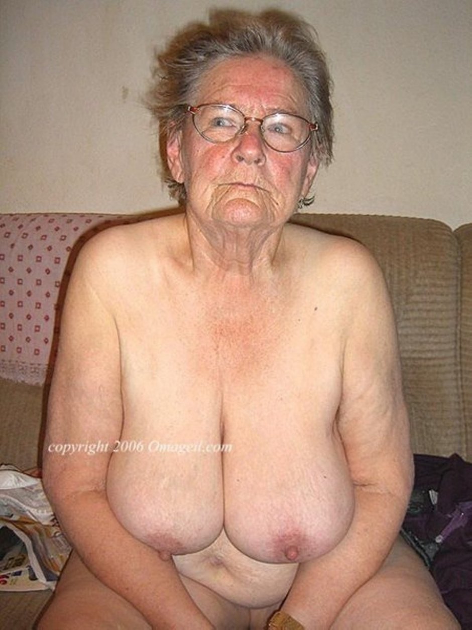 Sagging boobs old women