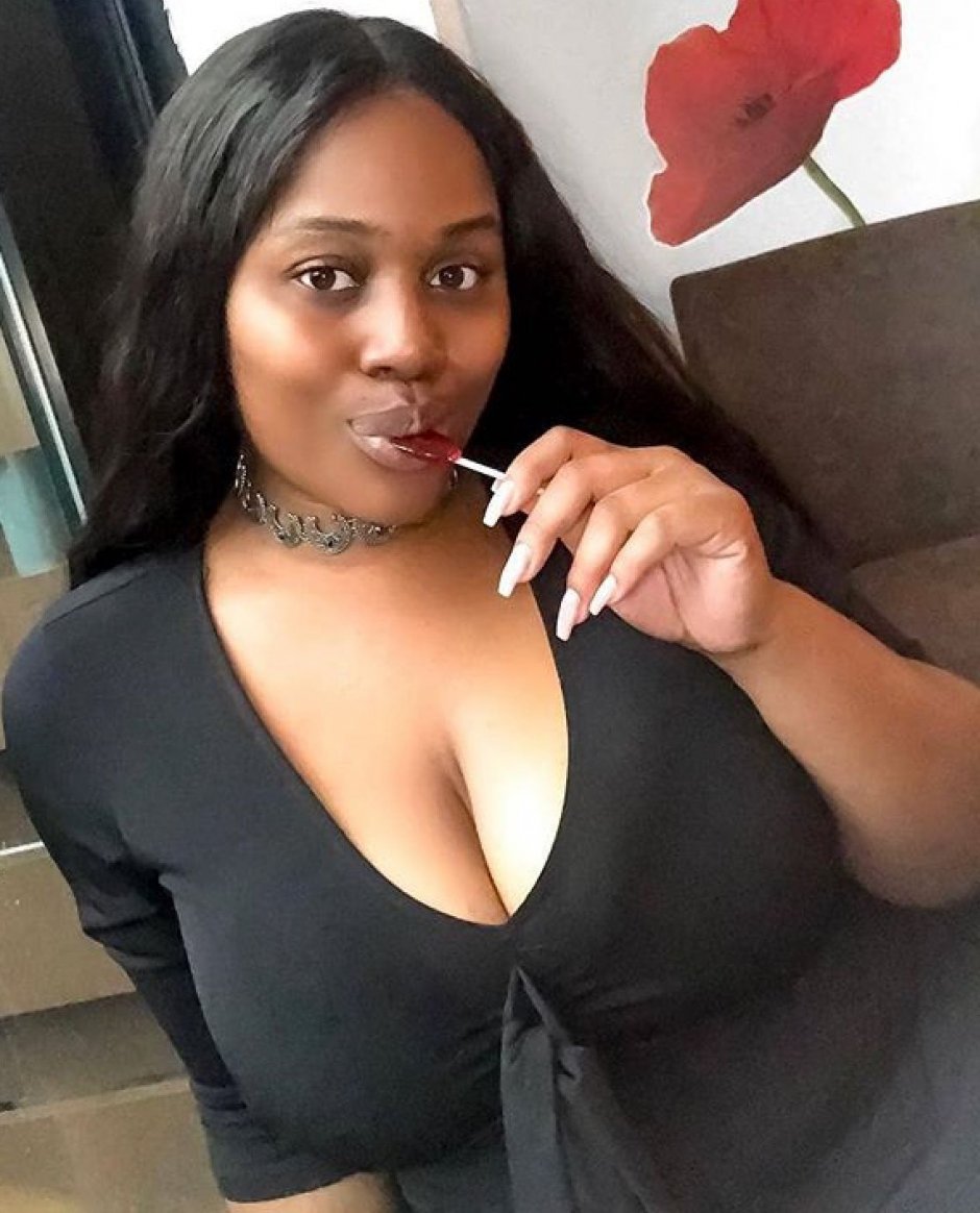 Big Black Eboni in a swimsuit