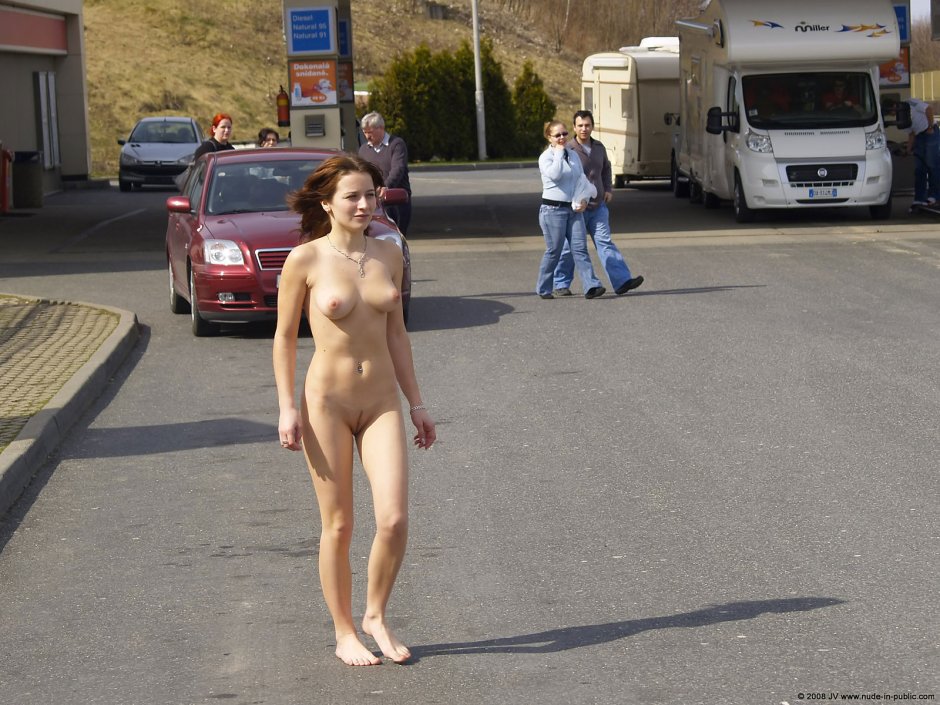 Naked women in public places
