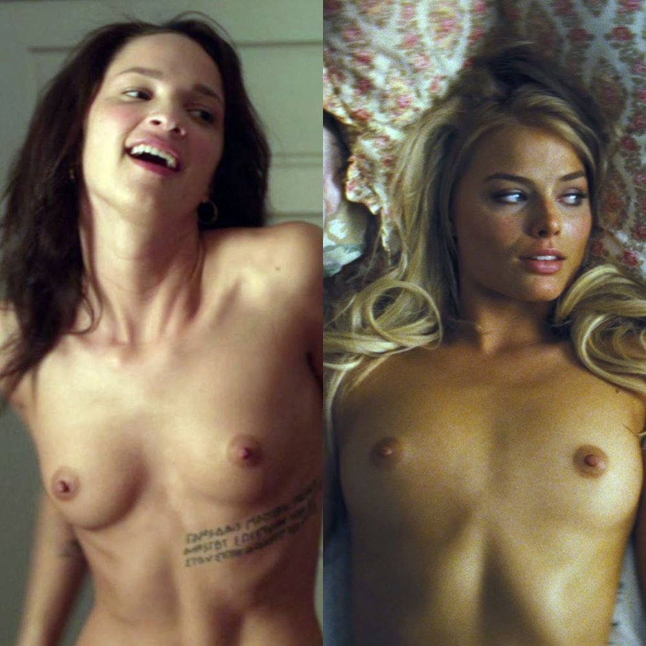Margot Robbie Naked with his legs raised