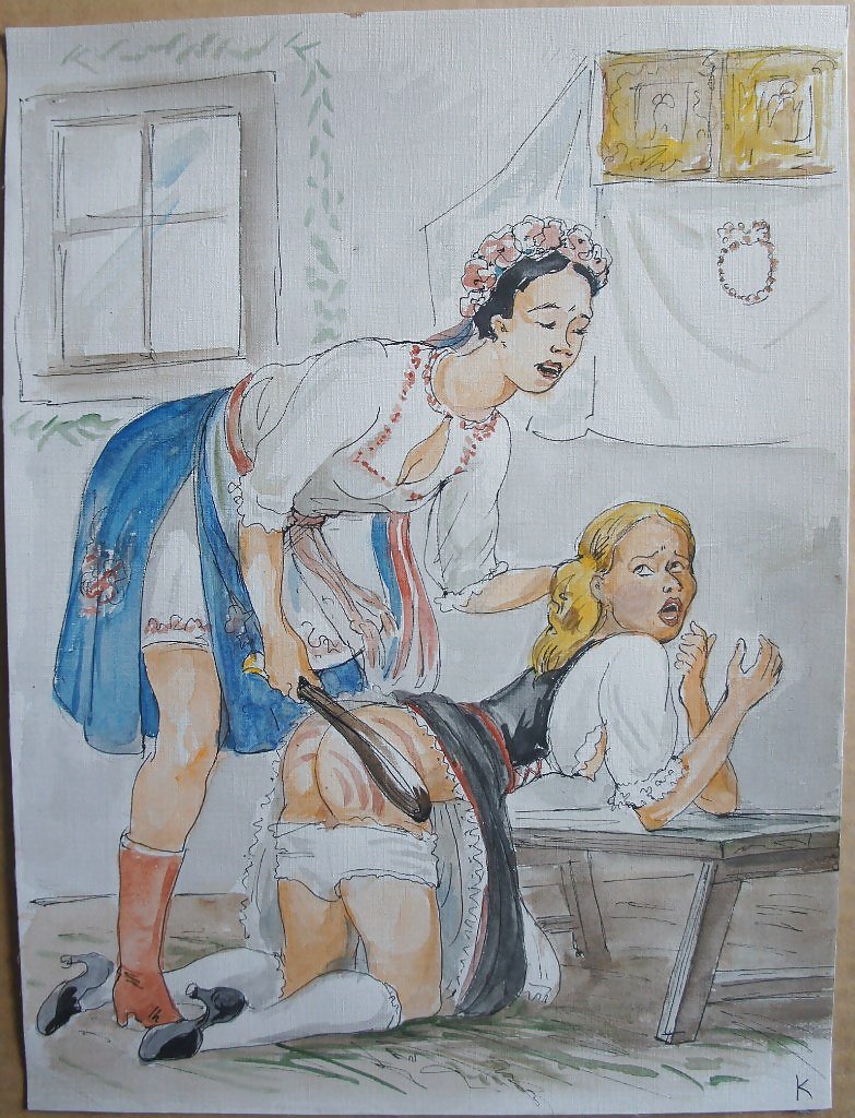 Painting in the style of spanking