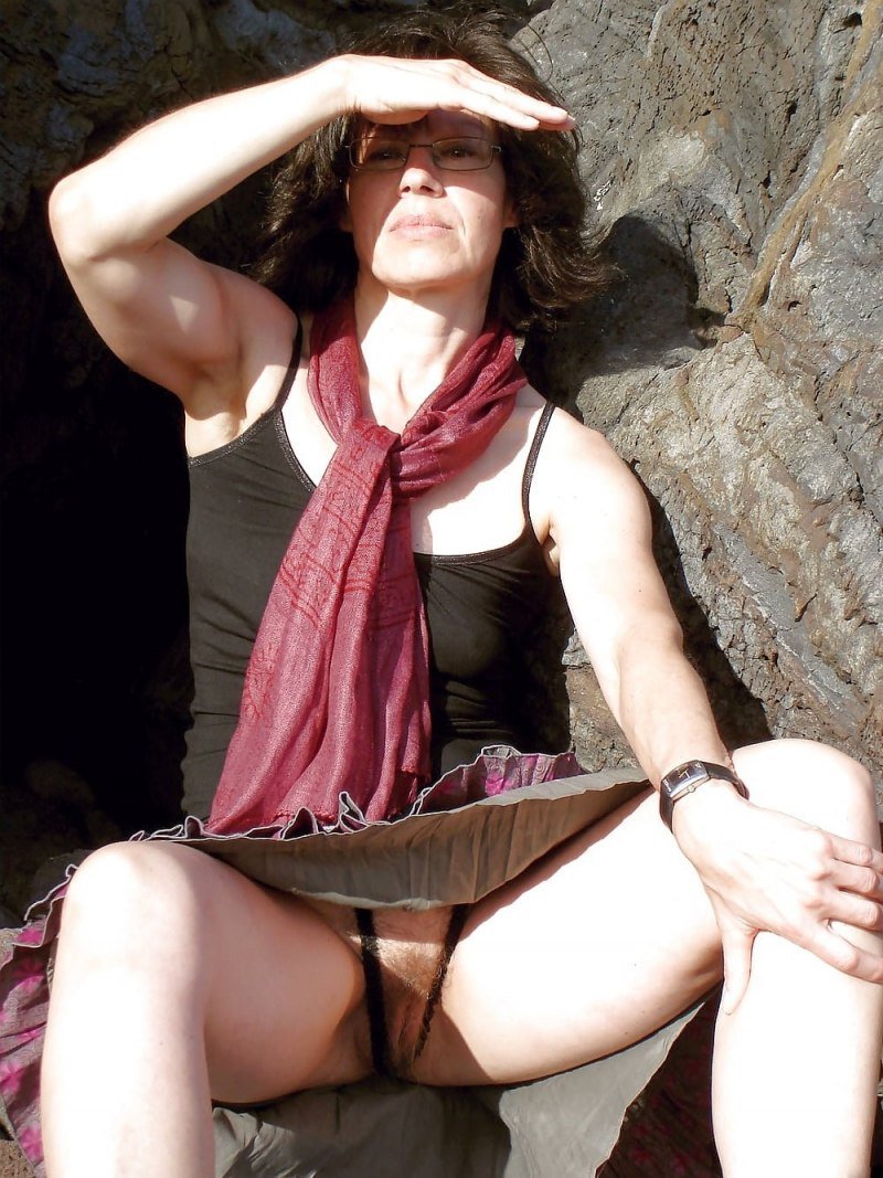 Hairy under the skirt private