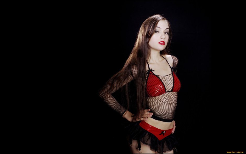 Sasha Gray on the screensaver