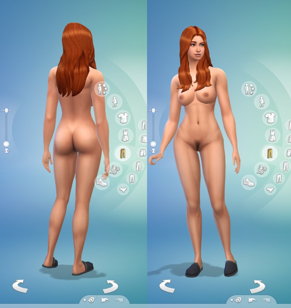 The Sims 4 Girl undresses
