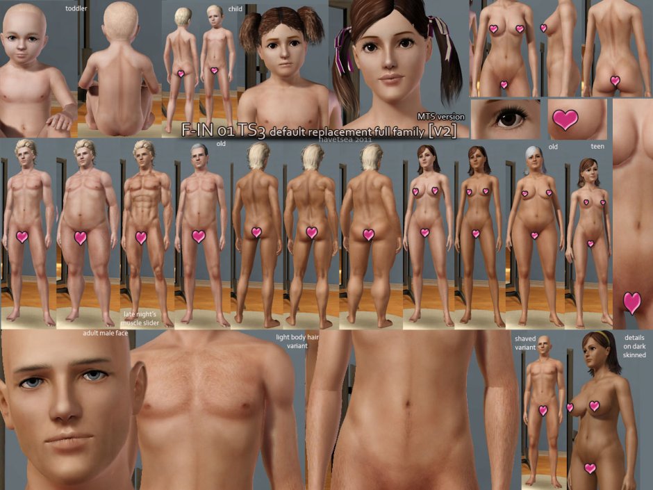 Sims 3 mod on naked characters