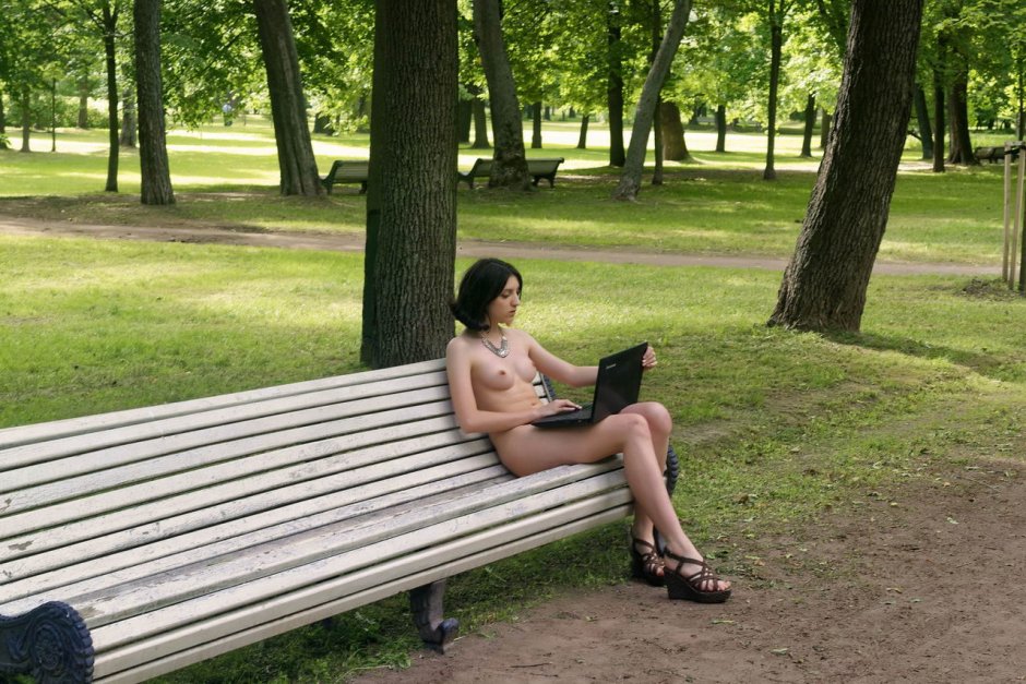 Girls sunbathe in the Nude Park