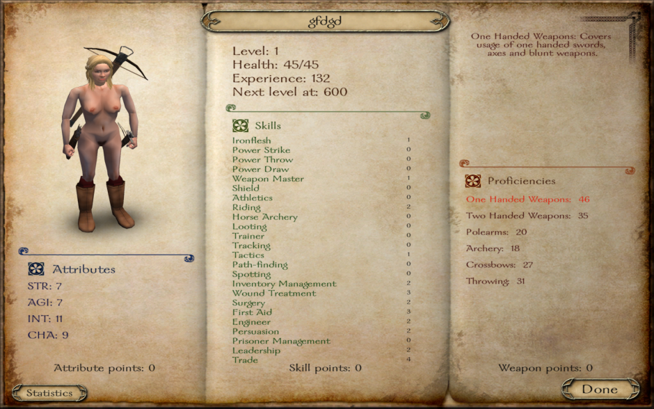 Mount and Blade Warband skills