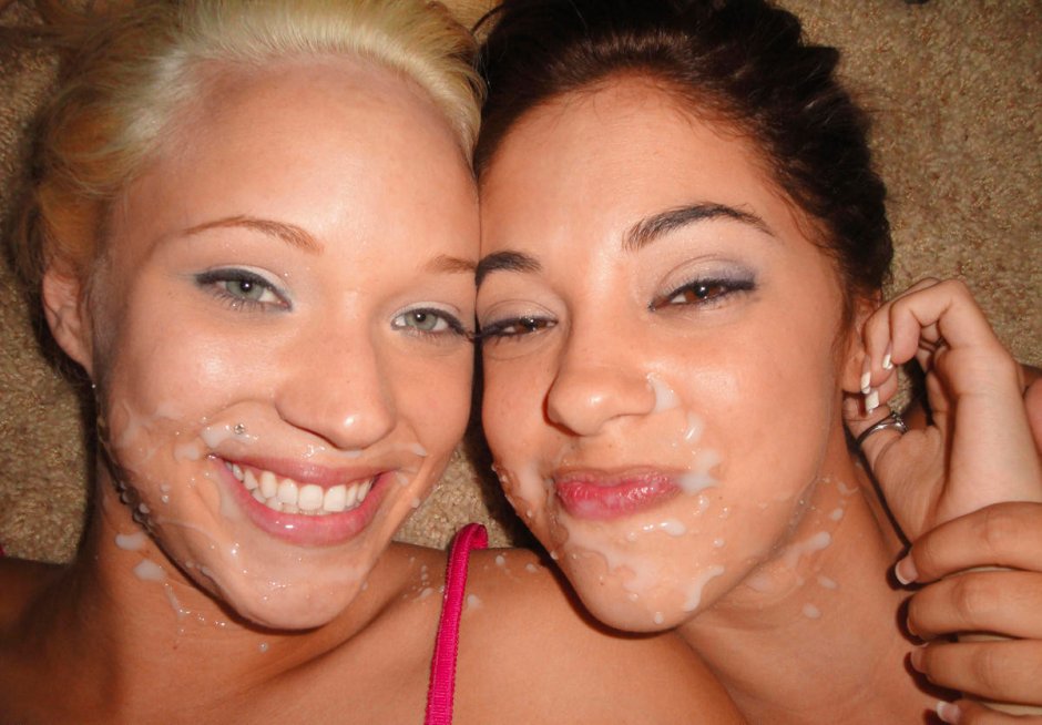 Three girls cumshot selection