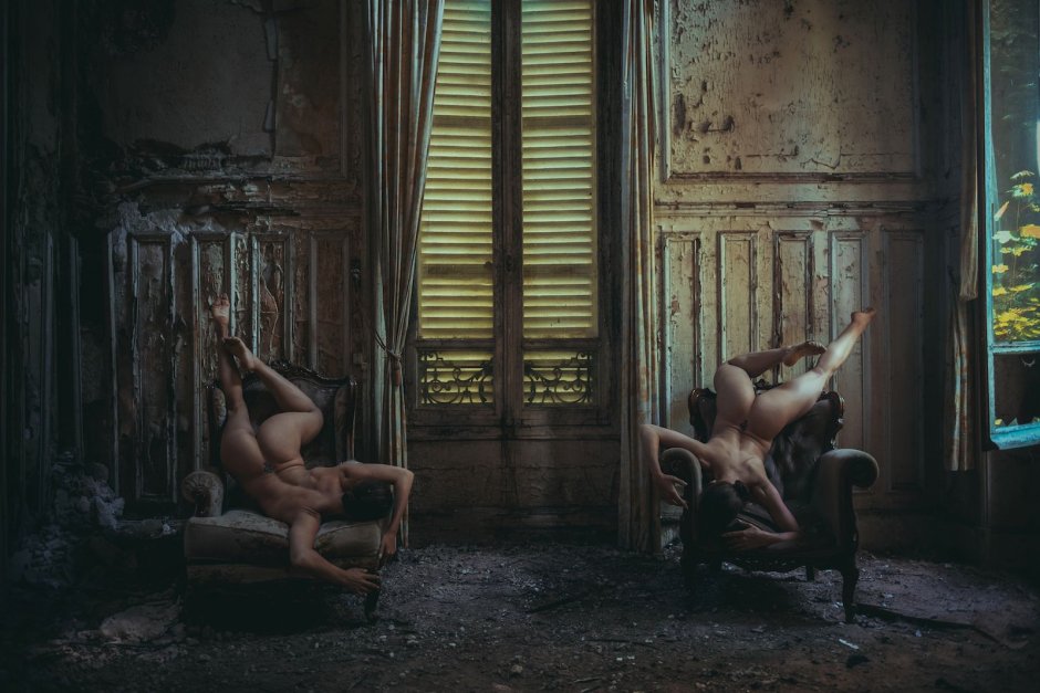 Naked guys in abandoned buildings