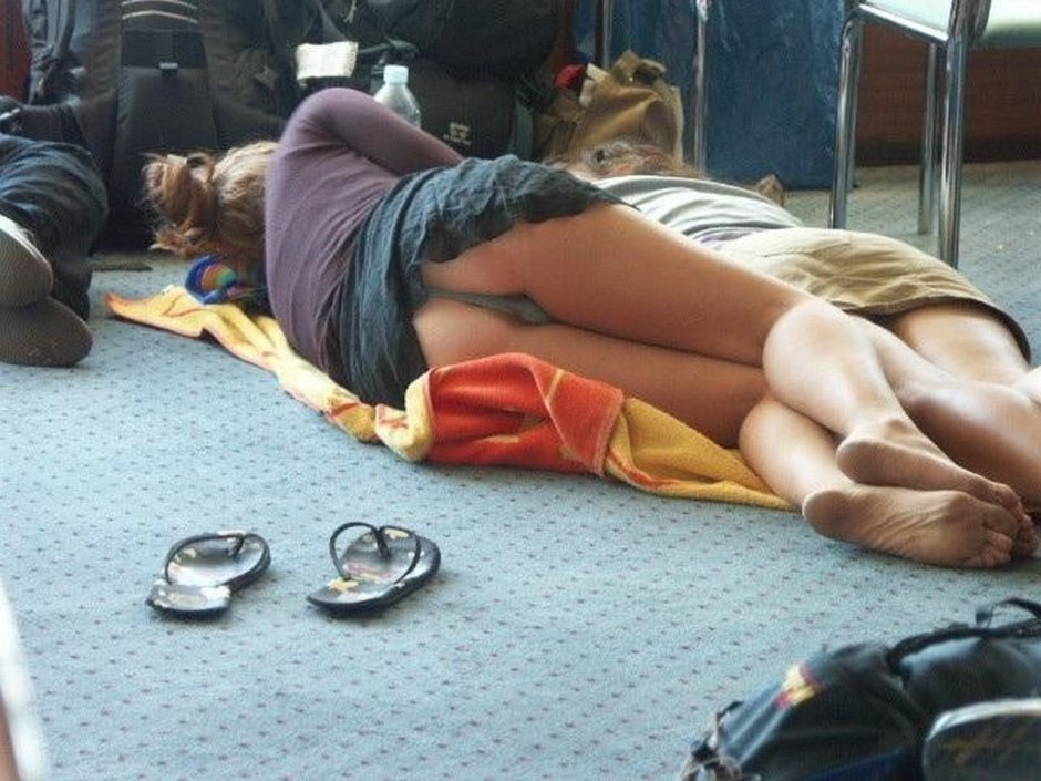 Drunk Girlfriend Upskirt G String Sleep Private