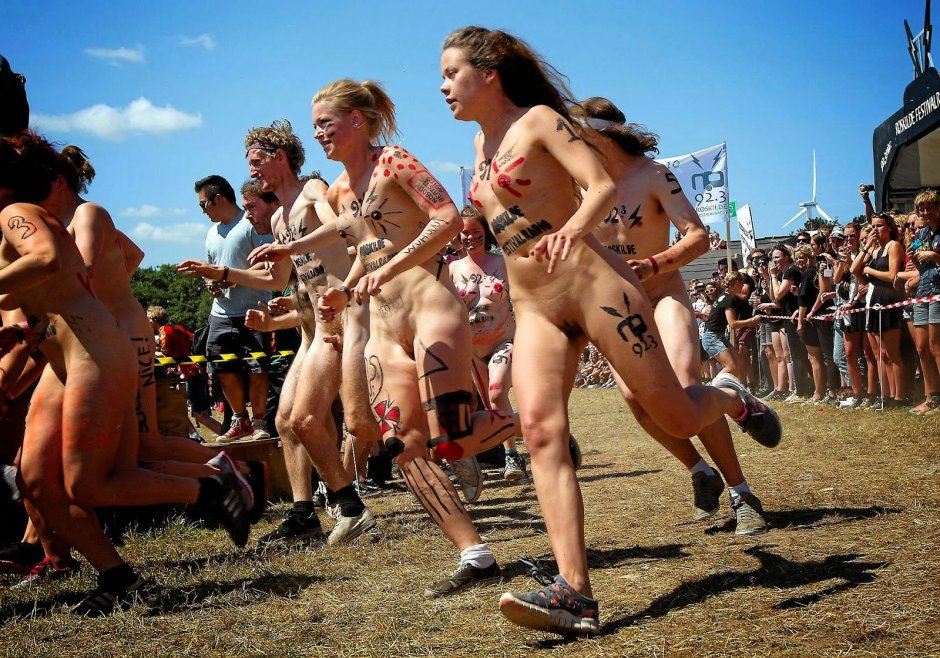 Naked women at the festival